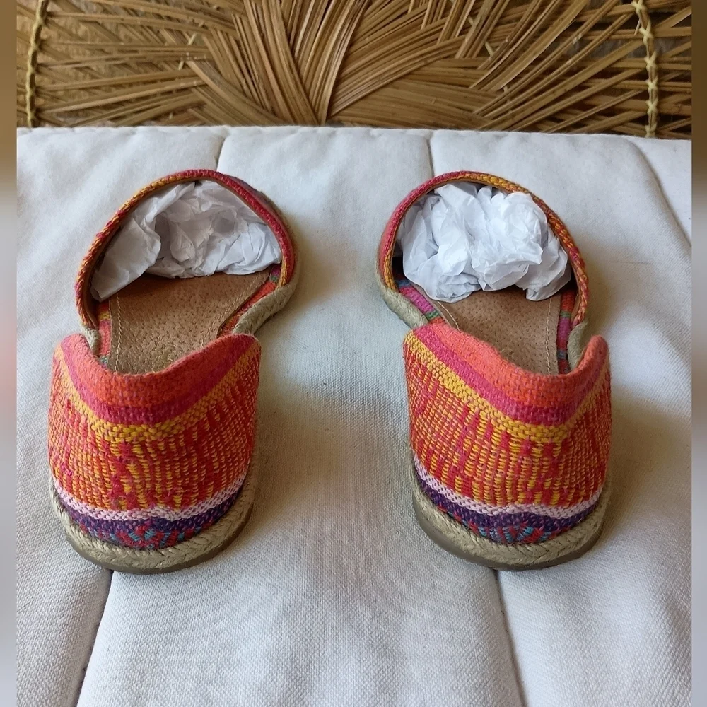 Kaanas Anthropologie Colorful Striped Women's Flats_38